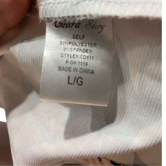 NWT Clara Story Floral Fitted Midi Dress Size Large - Picture 13 of 13